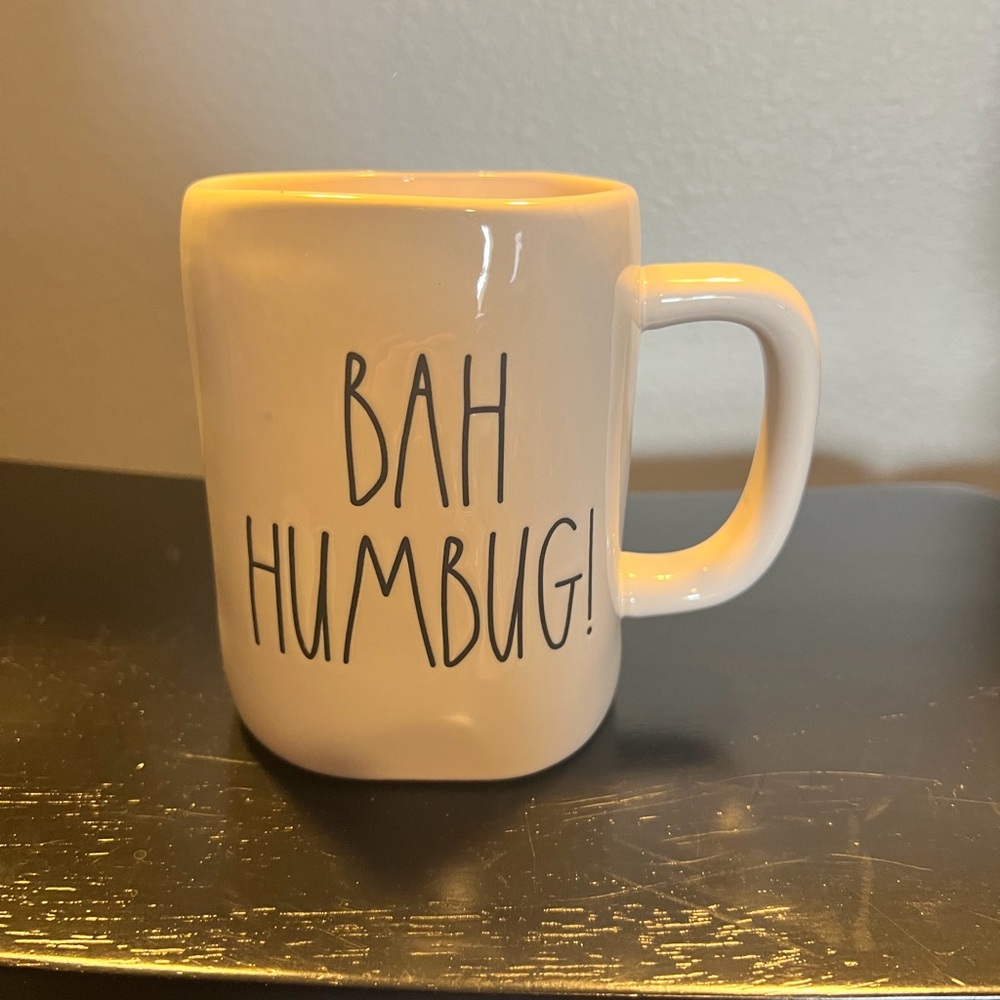 Rae Dunn Coffee Mug with 'Bah Humbug!' Design